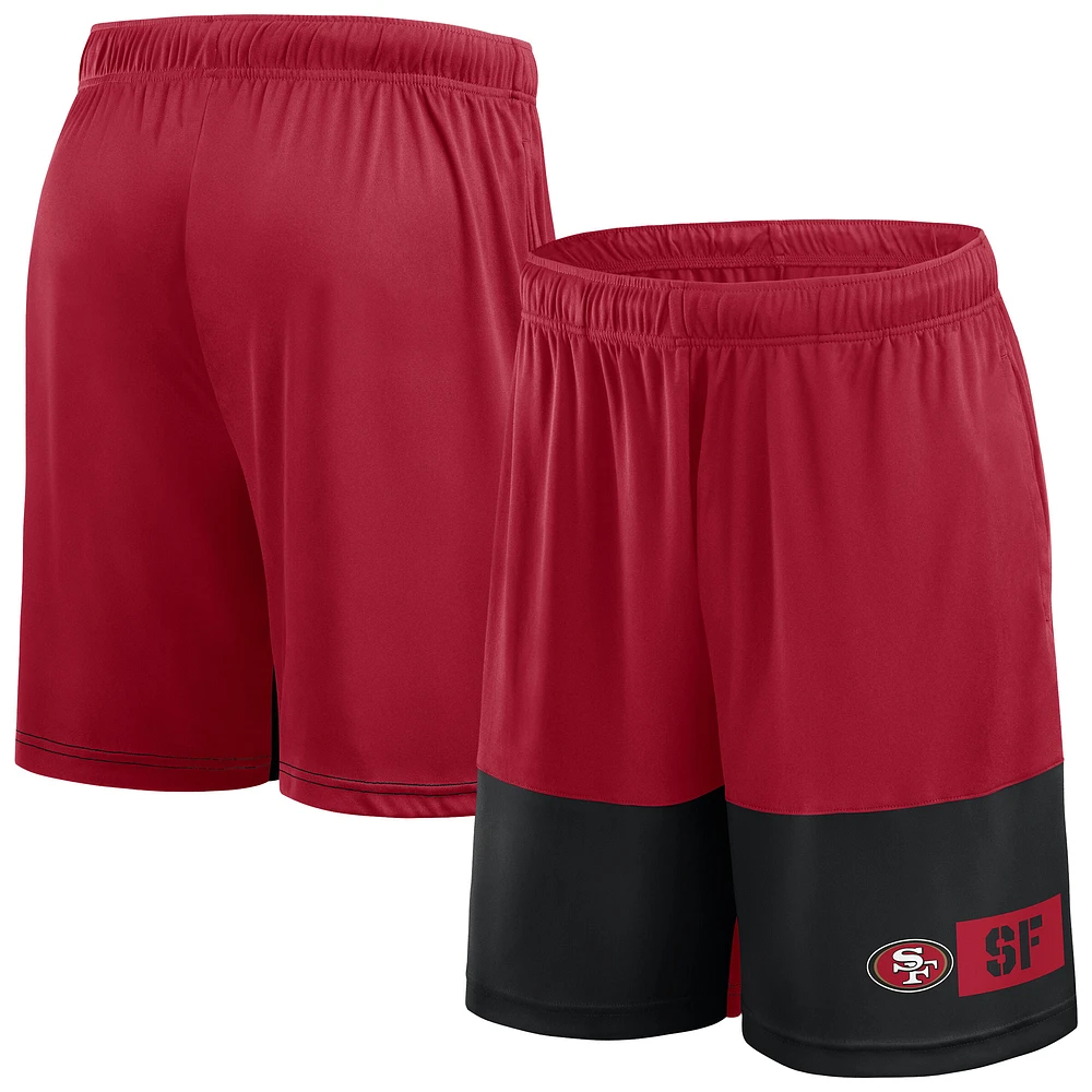 Men's Fanatics Scarlet/Black San Francisco 49ers Big & Tall Best of the Performance Shorts