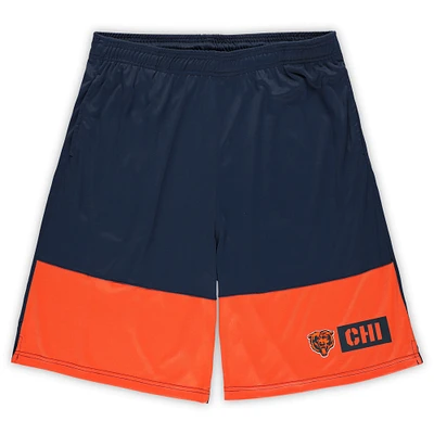 Men's Fanatics Navy/Orange Chicago Bears Big & Tall Best of the Performance Shorts