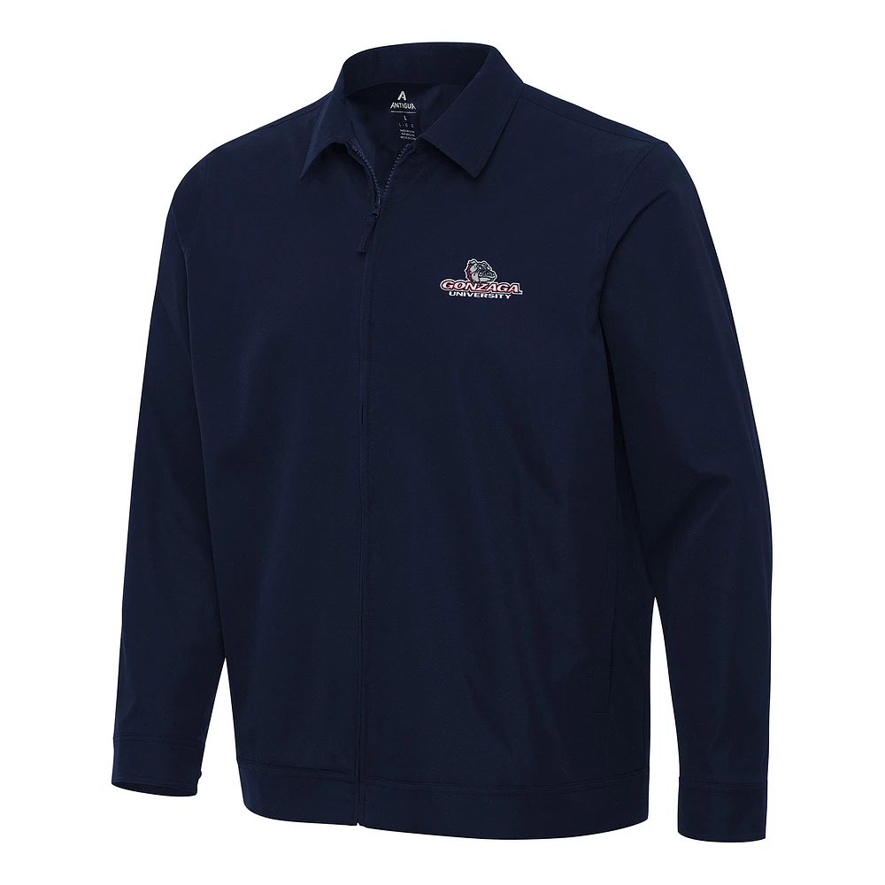 Men's Antigua Navy Gonzaga Bulldogs Pivot Full-Zip Jacket