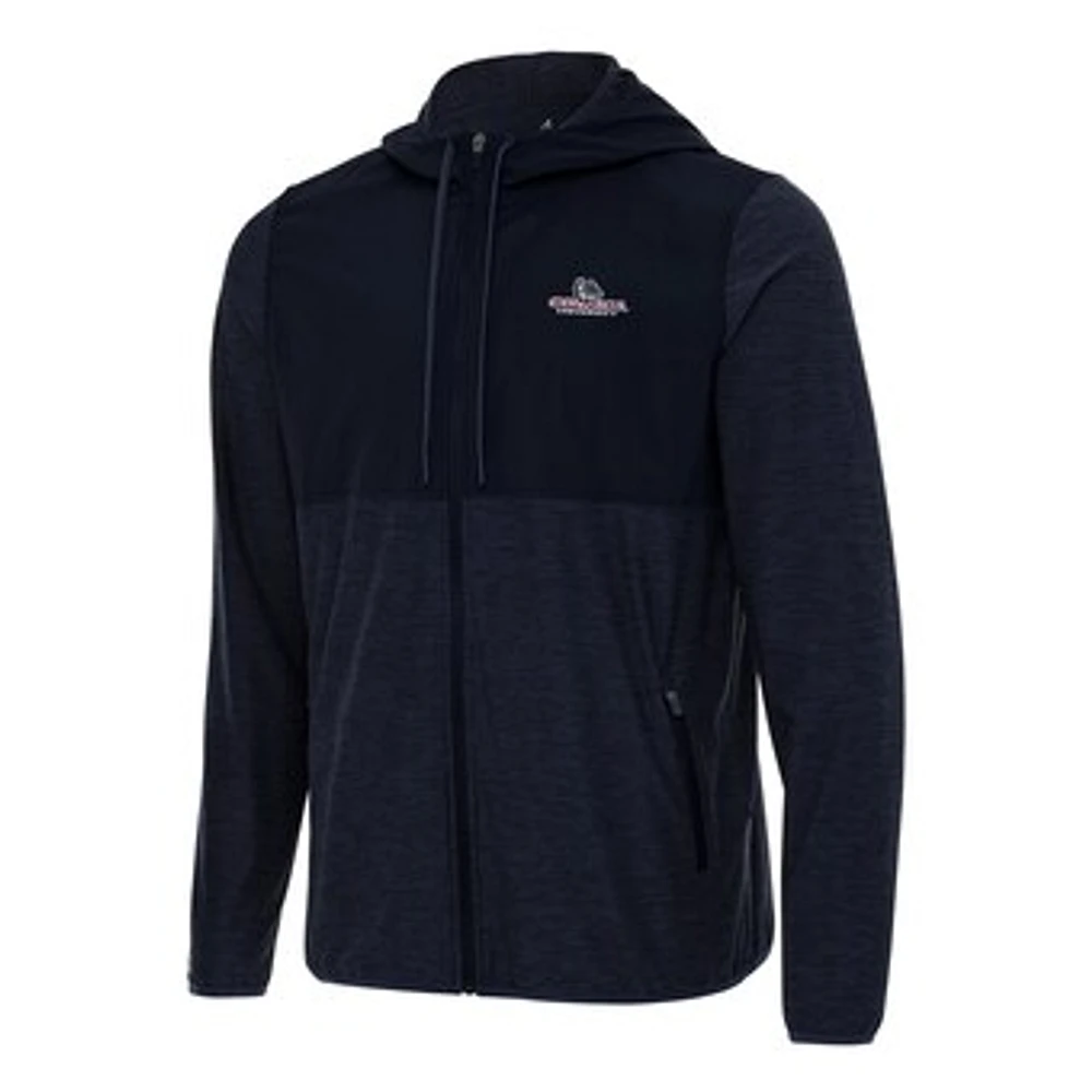 Men's Antigua Navy Gonzaga Bulldogs Sway Full-Zip Hoodie Jacket