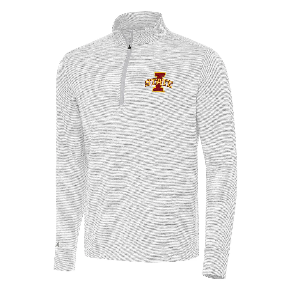 Men's Antigua Gray Iowa State Cyclones Cause Quarter-Zip Top