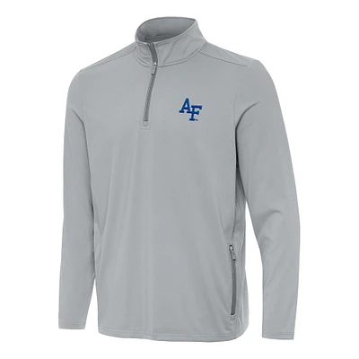 Men's Antigua Gray Air Force Falcons Perilous Quarter-Zip Sweatshirt