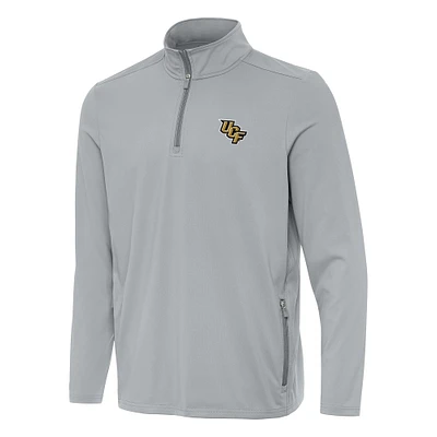 Men's Antigua Gray UCF Knights Perilous Quarter-Zip Sweatshirt