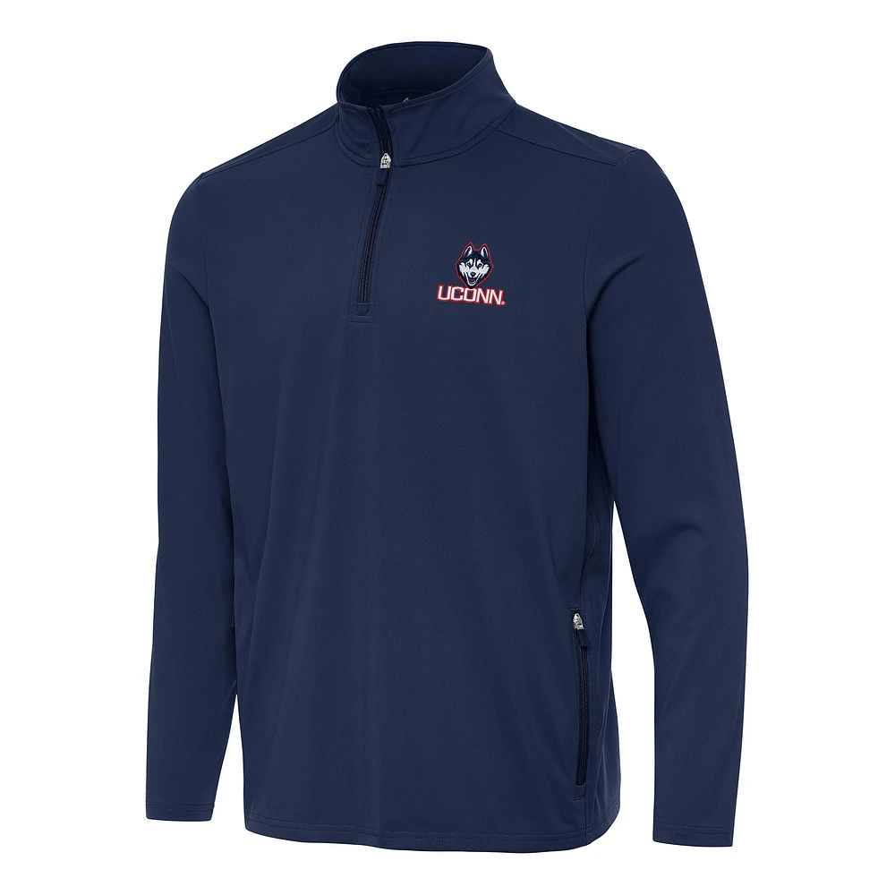 Men's Antigua Navy UConn Huskies Perilous Quarter-Zip Sweatshirt