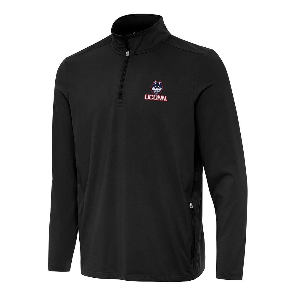 Men's Antigua UConn Huskies Perilous Quarter-Zip Sweatshirt