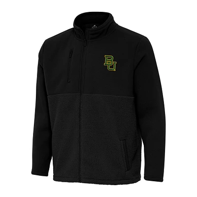Men's Antigua Black Baylor Bears Daily Fused Full-Zip Jacket