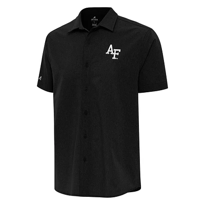 Men's Antigua Air Force Falcons Activate Woven Short Sleeve Button-Up Shirt