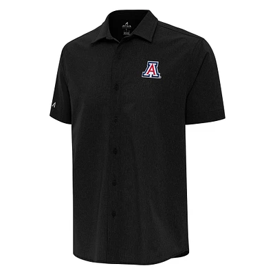 Men's Antigua Arizona Wildcats Activate Woven Short Sleeve Button-Up Shirt