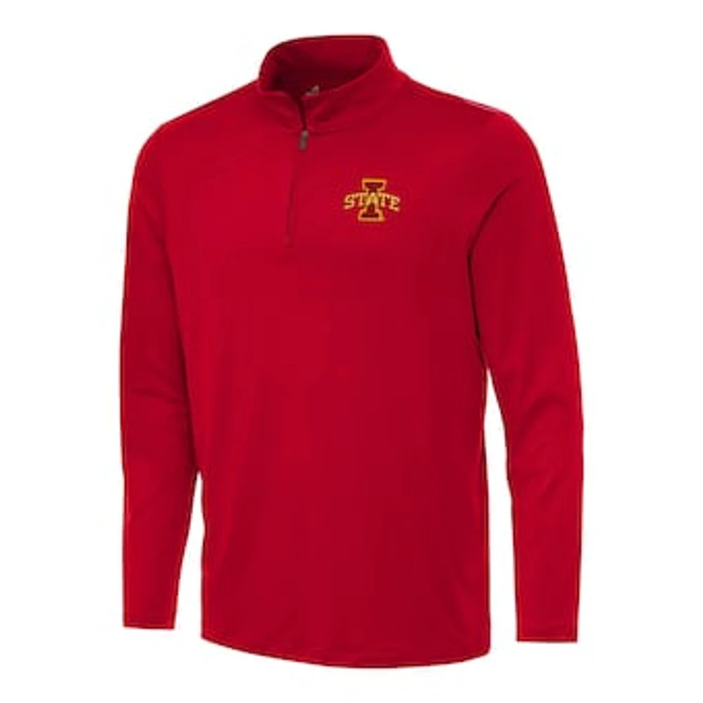 Men's Antigua Cardinal Iowa State Cyclones Reprocess Quarter-Zip Top
