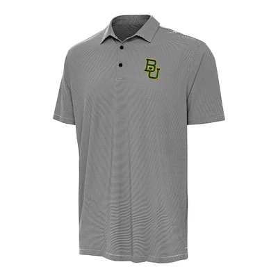 Men's Antigua Charcoal/White Baylor Bears Twine Polo