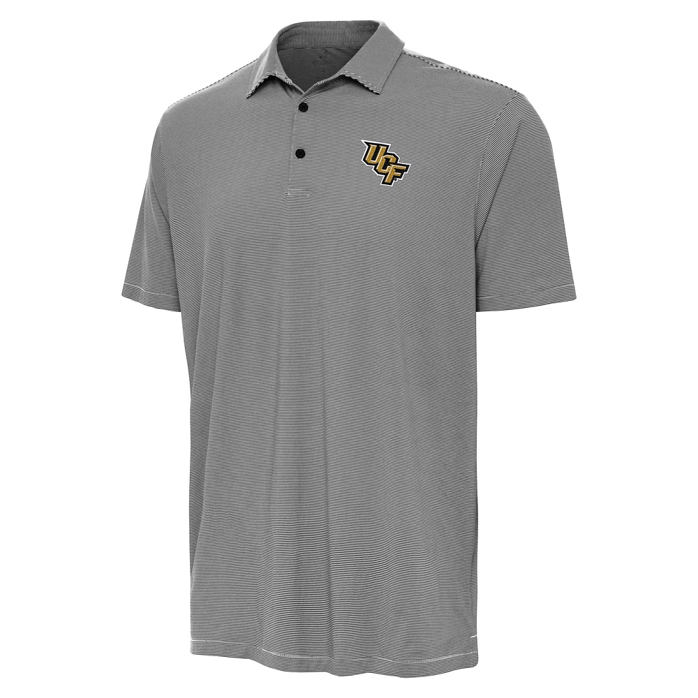 Men's Antigua Charcoal/White UCF Knights Twine Polo