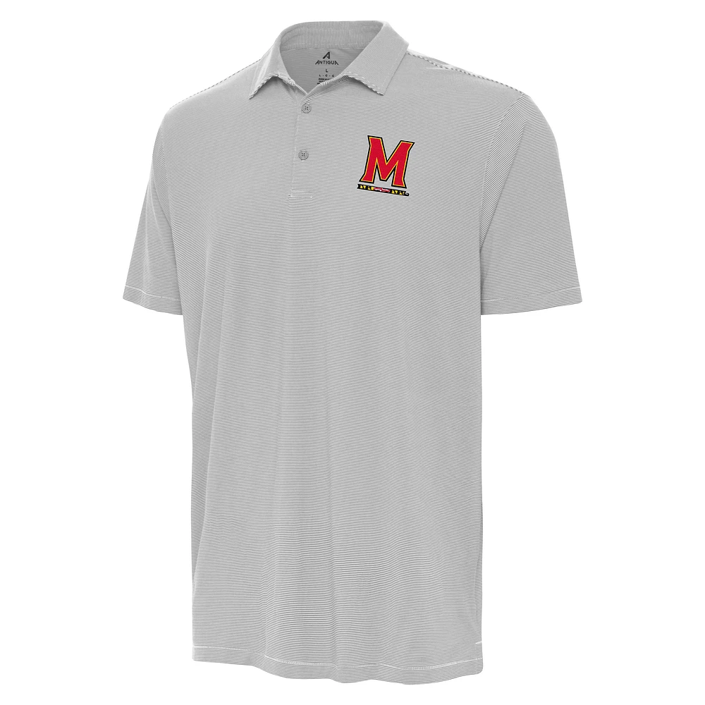Men's Antigua Gray/White Maryland Terrapins Twine Polo