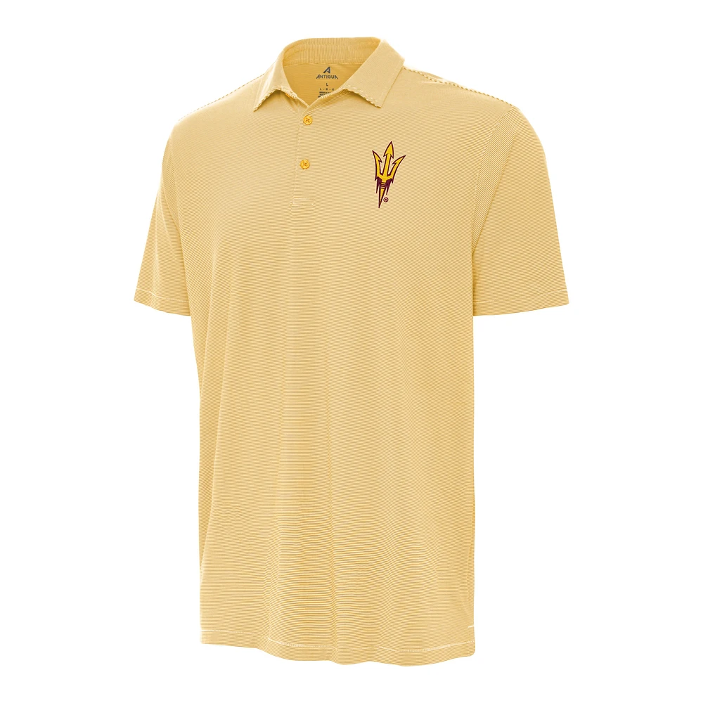 Men's Antigua Gold/White Arizona State Sun Devils Twine Polo