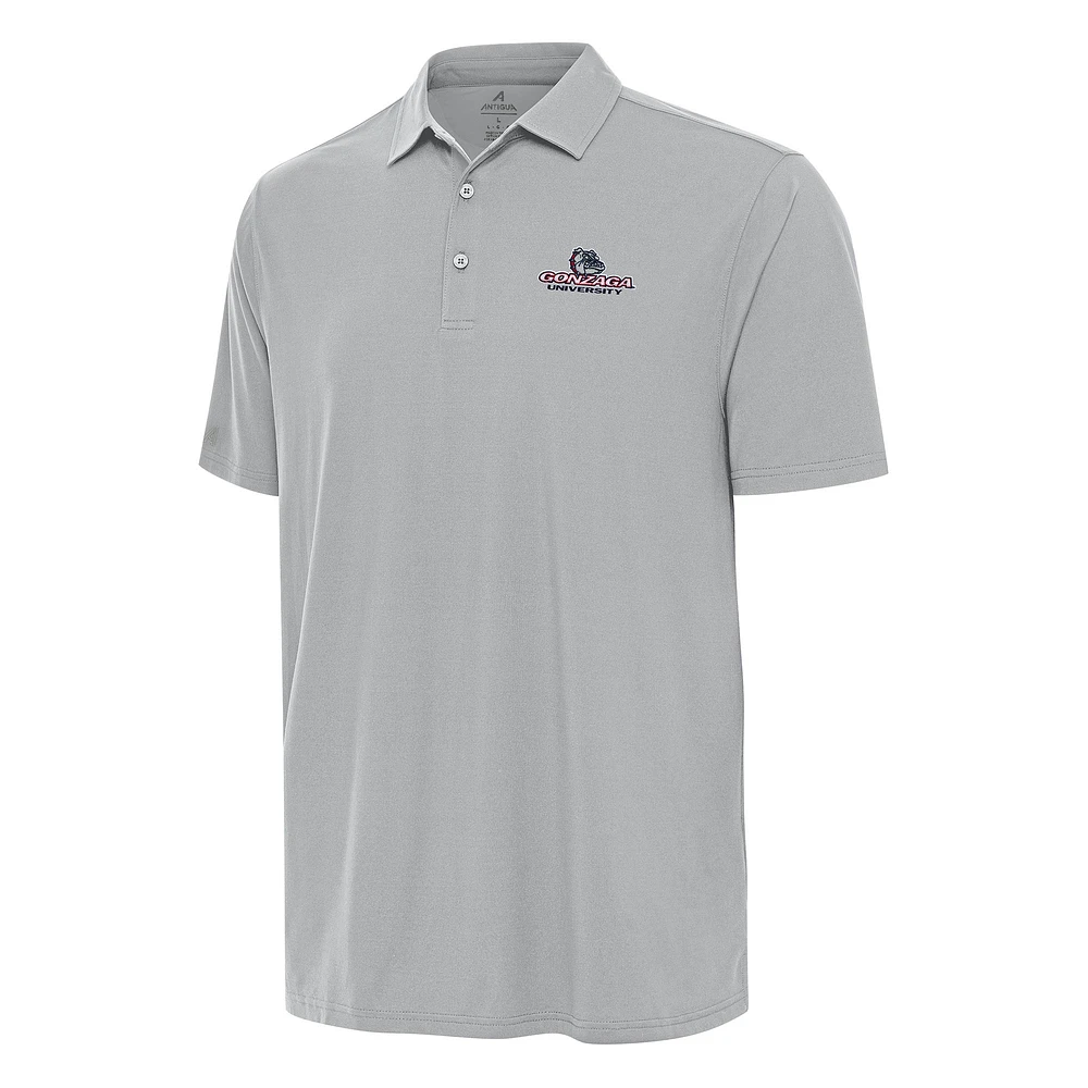 Men's Antigua Gray Gonzaga Bulldogs Era Polo