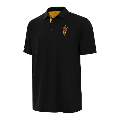 Men's Antigua Black/Gold Arizona State Sun Devils Era Polo
