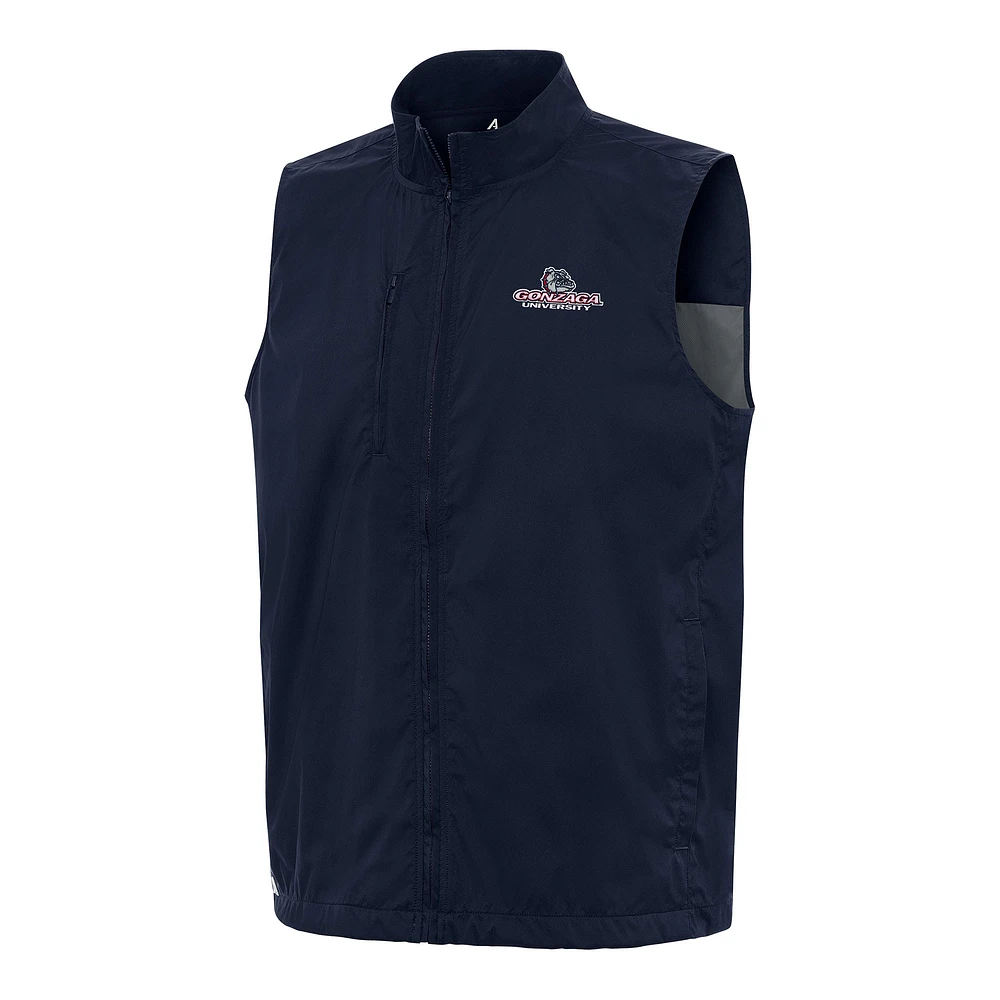 Men's Antigua Navy Gonzaga Bulldogs Brisk Full-Zip Vest