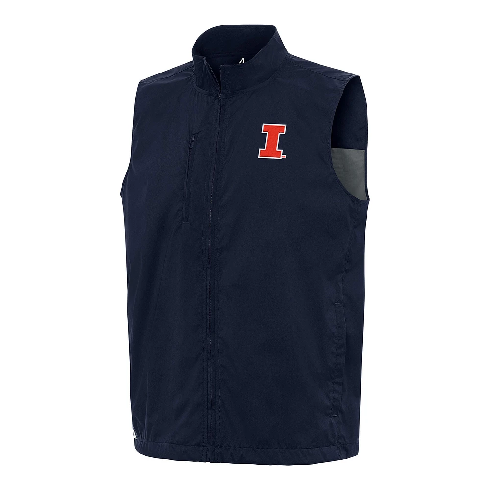 Men's Antigua Navy Illinois Fighting Illini Brisk Full-Zip Vest