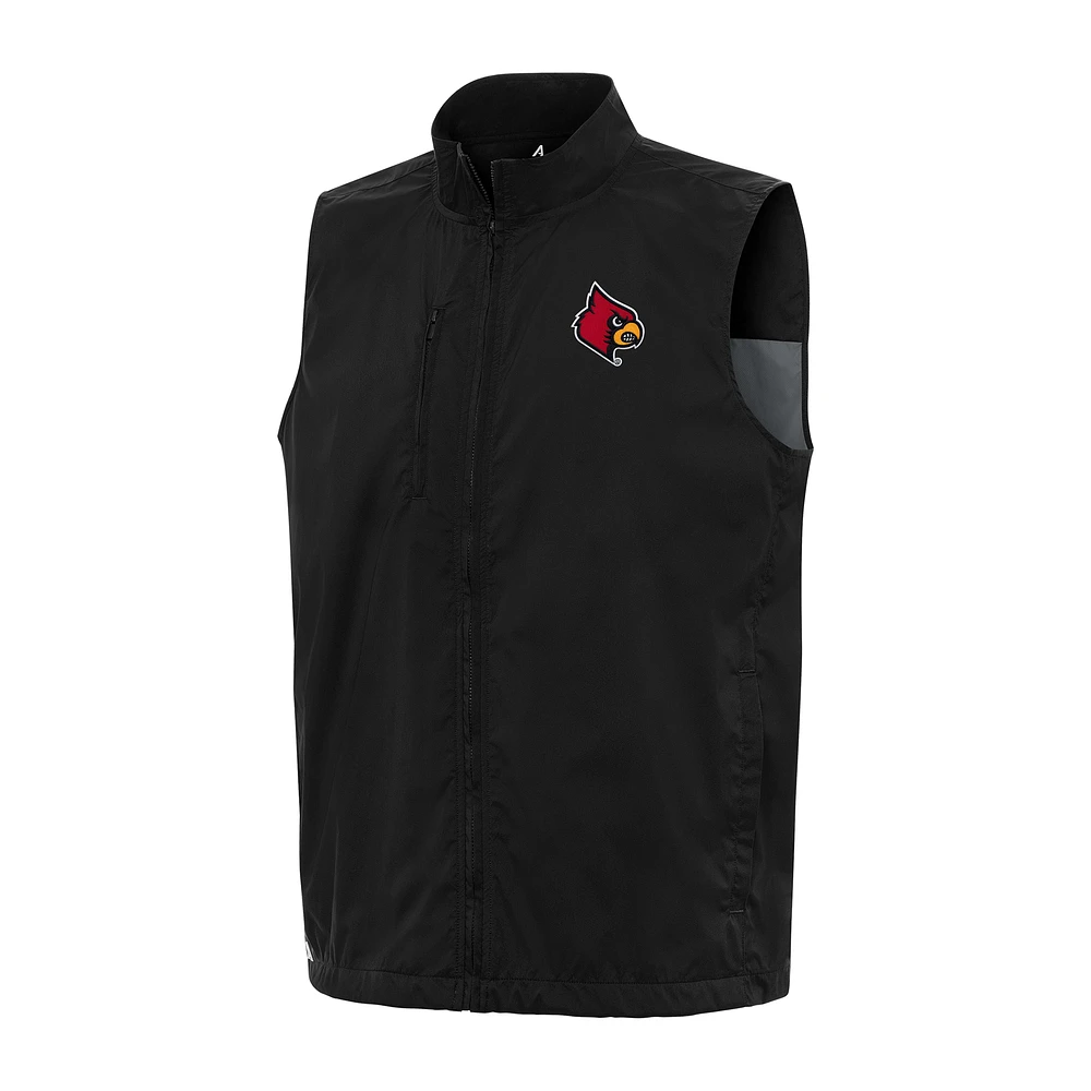 Men's Antigua Louisville Cardinals Brisk Full-Zip Vest