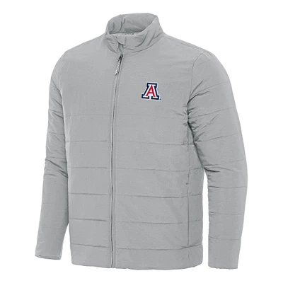 Men's Antigua Gray Arizona Wildcats Swelter Full-Zip Puffer Jacket