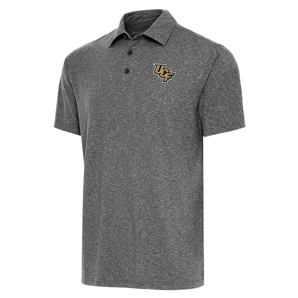 Men's Antigua Heather Black UCF Knights Big & Tall Par 3 Polo