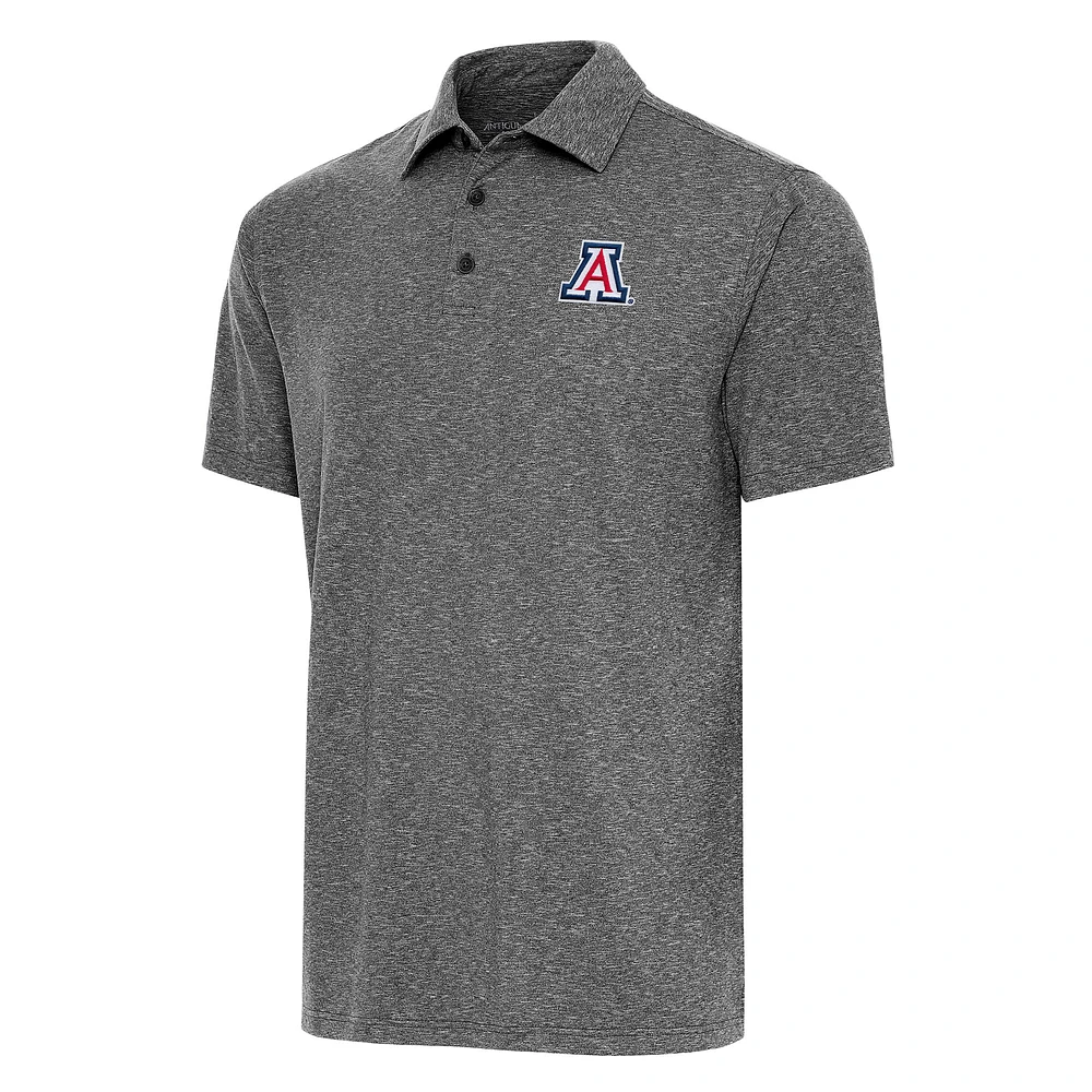 Men's Antigua Heather Black Arizona Wildcats Big & Tall Par 3 Polo