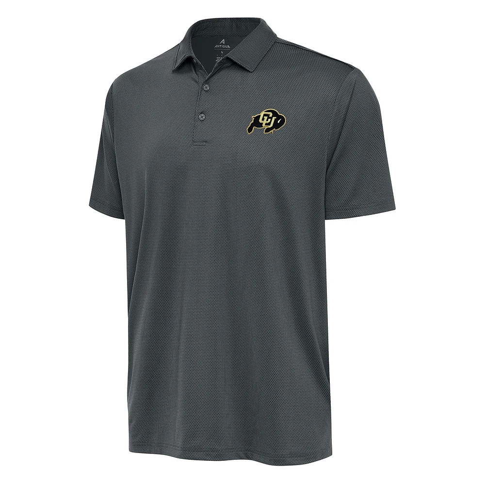 Men's Antigua Charcoal Colorado Buffaloes Big & Tall Ellipse Polo