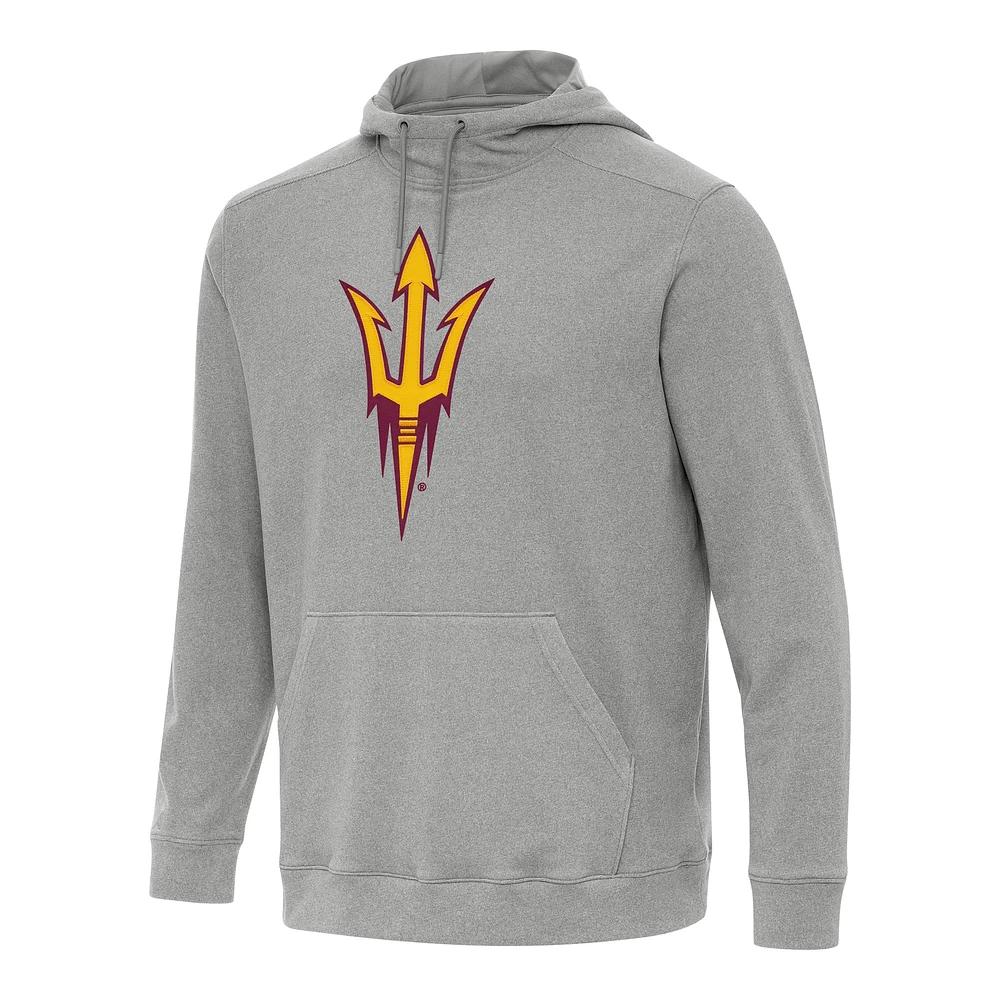 Men's Antigua Heather Gray Arizona State Sun Devils Cloud Pullover Hoodie