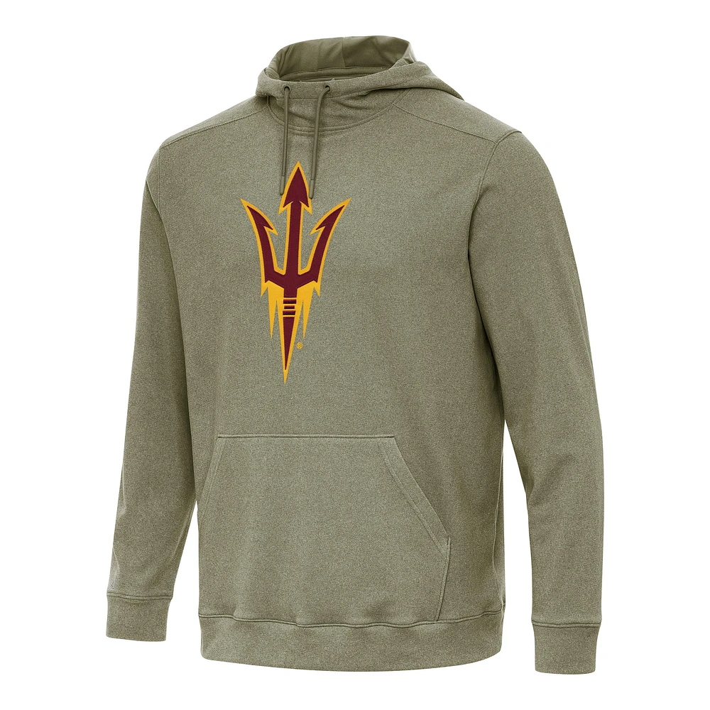 Men's Antigua Olive Arizona State Sun Devils Cloud Pullover Hoodie