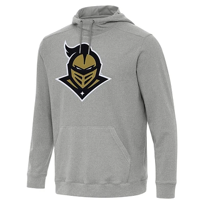 Men's Antigua Heather Gray UCF Knights Cloud Pullover Hoodie