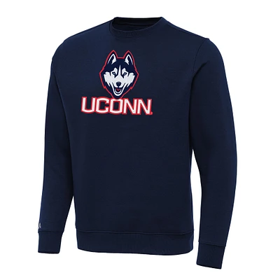 Men's Antigua Navy UConn Huskies Big & Tall Victory Crew Neck Pullover Sweatshirt