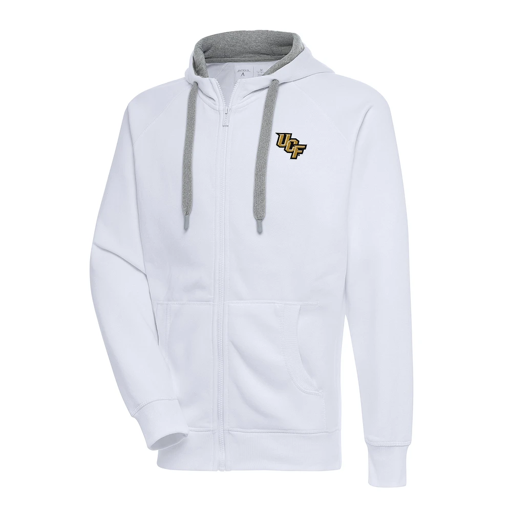 Men's Antigua White UCF Knights Big & Tall Victory Full-Zip Hoodie Jacket