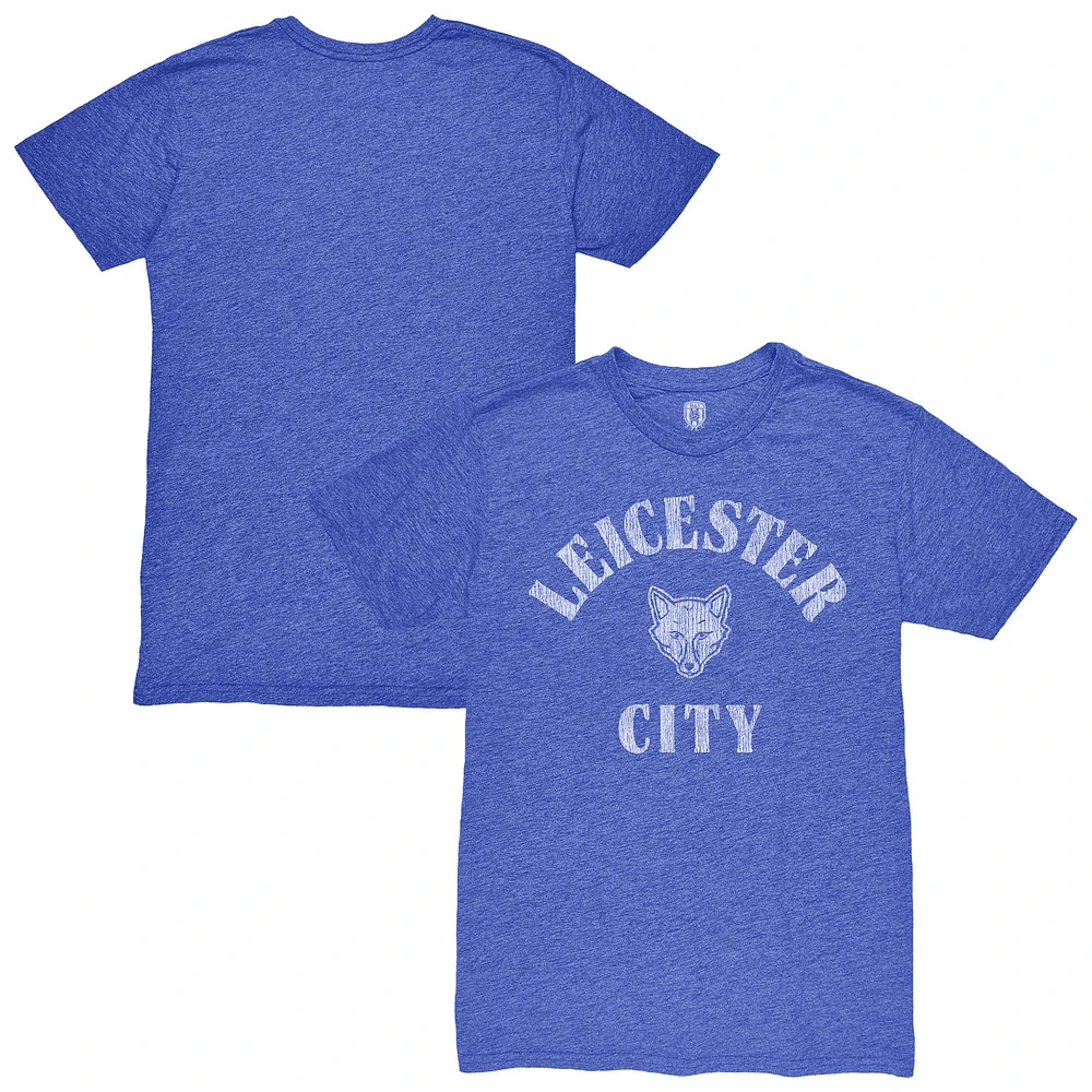 Men's 1863FC Blue Leicester City Team Arch Vintage Tri-Blend T-Shirt
