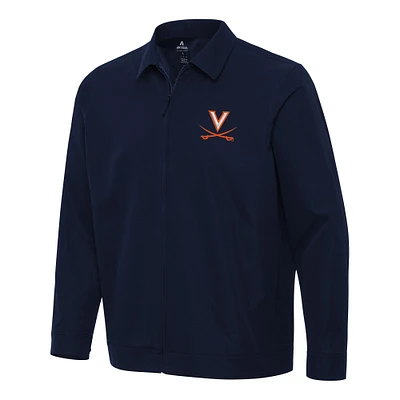 Men's Antigua Navy Virginia Cavaliers Pivot Full-Zip Jacket