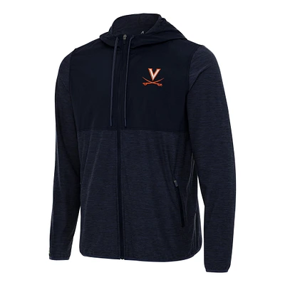 Men's Antigua Navy Virginia Cavaliers Sway Full-Zip Hoodie Jacket
