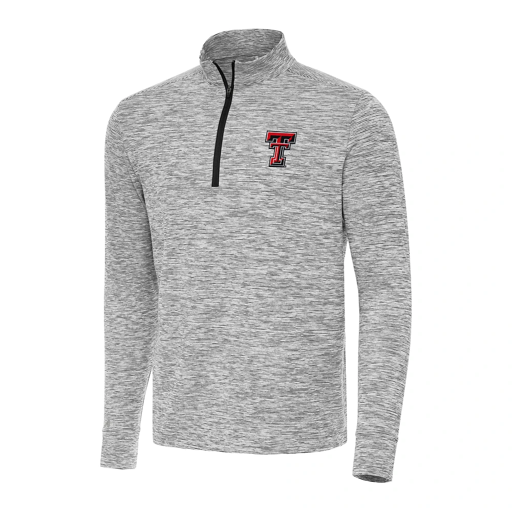 Men's Antigua Black Texas Tech Red Raiders Cause Quarter-Zip Top