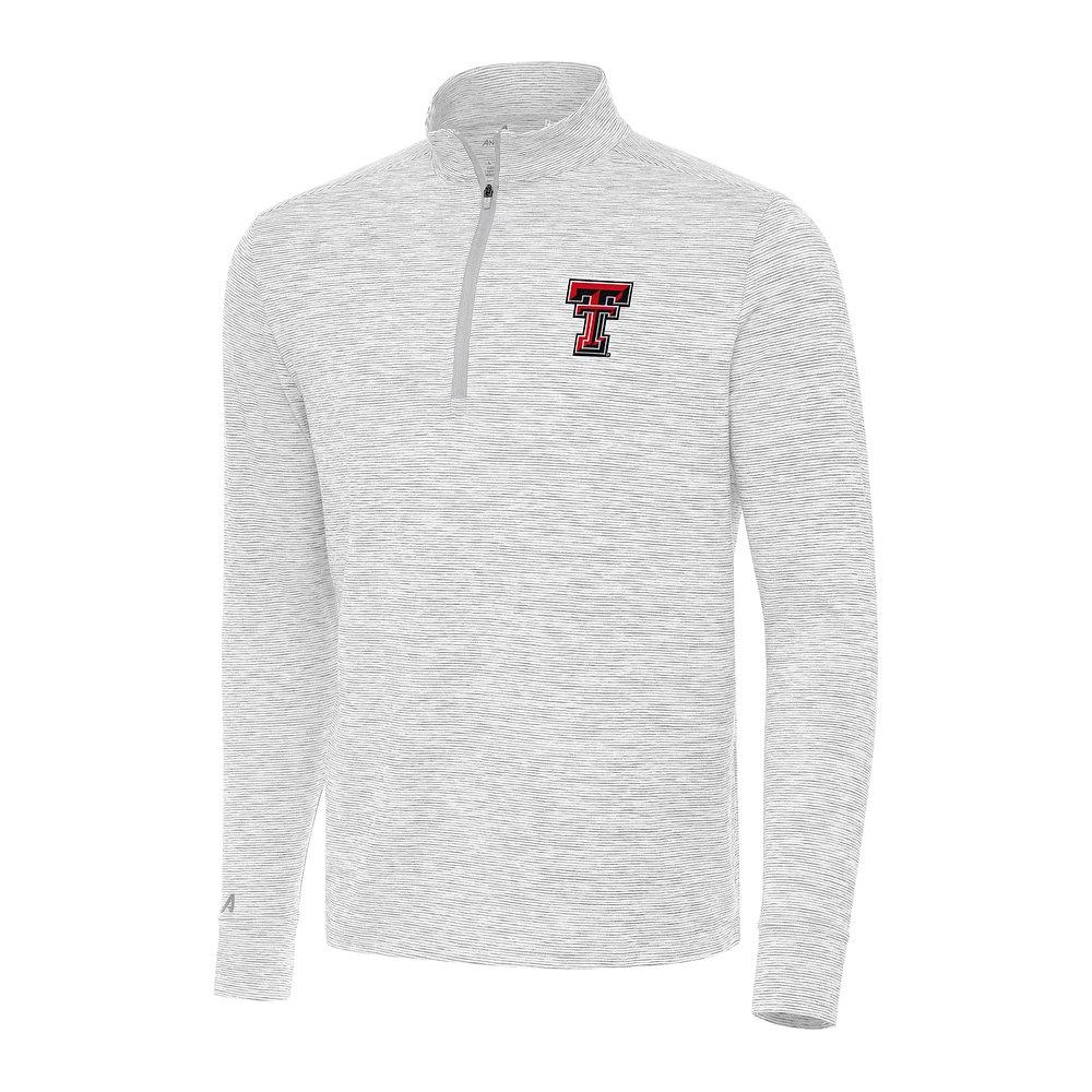 Men's Antigua Gray Texas Tech Red Raiders Cause Quarter-Zip Top