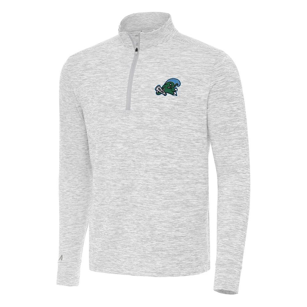 Men's Antigua Gray Tulane Green Wave Cause Quarter-Zip Top