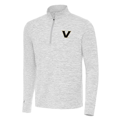 Men's Antigua Gray Vanderbilt Commodores Cause Quarter-Zip Top