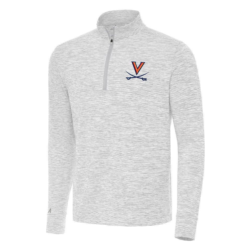Men's Antigua Gray Virginia Cavaliers Cause Quarter-Zip Top