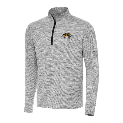 Men's Antigua Black Missouri Tigers Cause Quarter-Zip Top