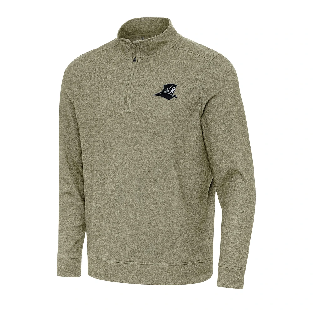 Men's Antigua Olive Providence Friars Subtle Quarter-Zip Sweatshirt