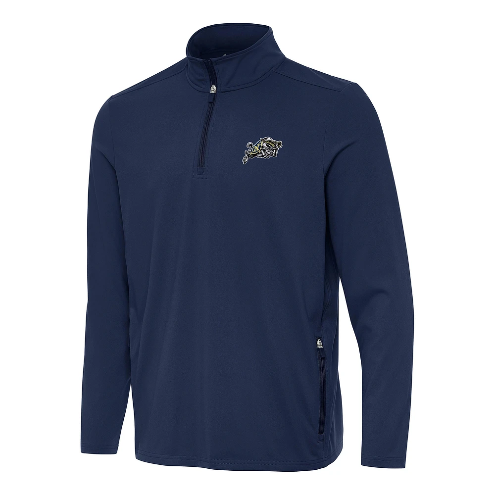 Men's Antigua Navy Midshipmen Perilous Quarter-Zip Sweatshirt