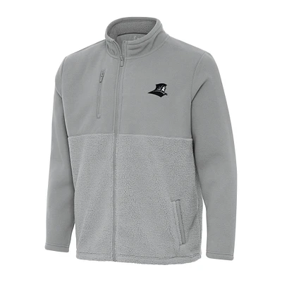Men's Antigua Gray Providence Friars Daily Fused Full-Zip Jacket