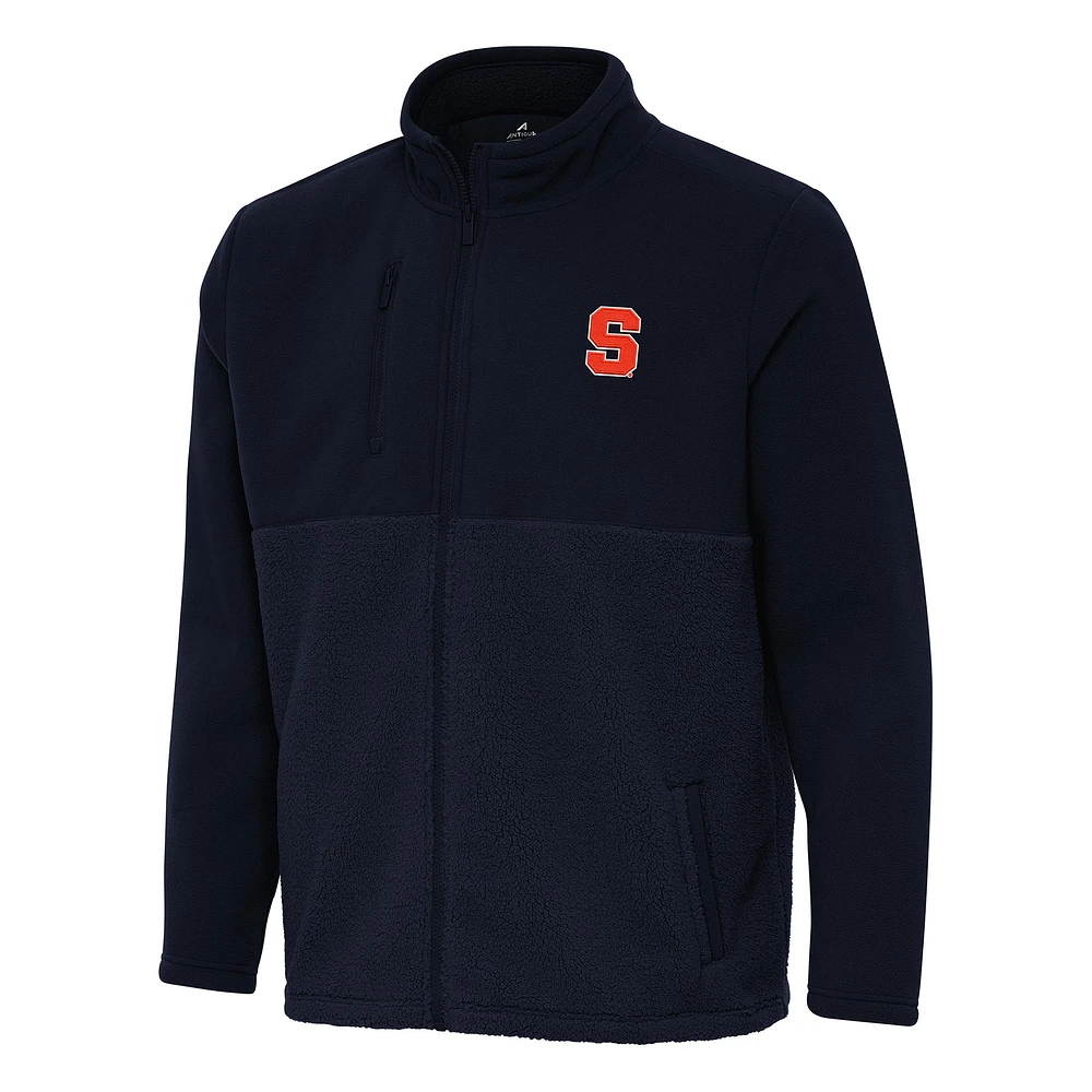 Men's Antigua Navy Syracuse Orange Daily Fused Full-Zip Jacket