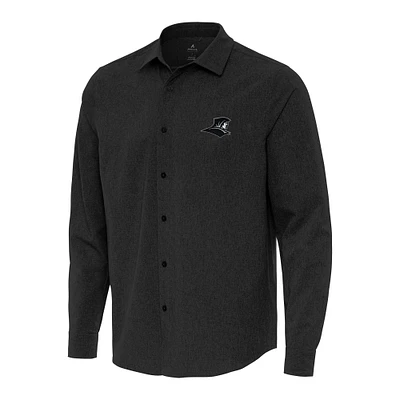 Men's Antigua Providence Friars Exposure Woven Long Sleeve Button-Up Shirt