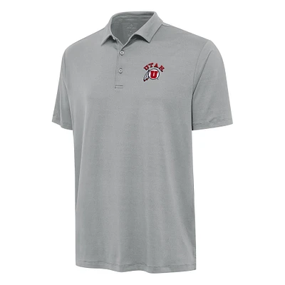 Men's Antigua Gray Utah Utes Reprocess Polo