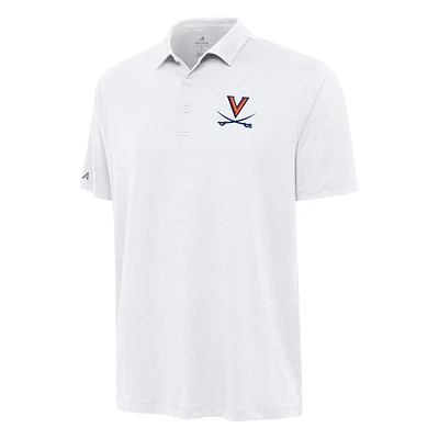 Men's Antigua White Virginia Cavaliers Reprocess Polo