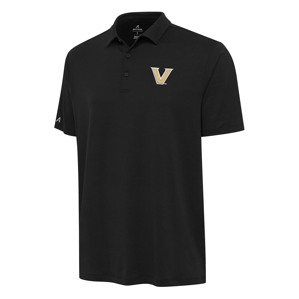 Men's Antigua Black Vanderbilt Commodores Reprocess Polo