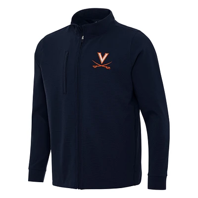 Men's Antigua Navy Virginia Cavaliers Regard Full-Zip Jacket