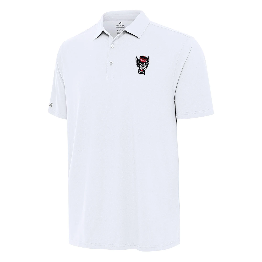 Men's Antigua White NC State Wolfpack Era Polo